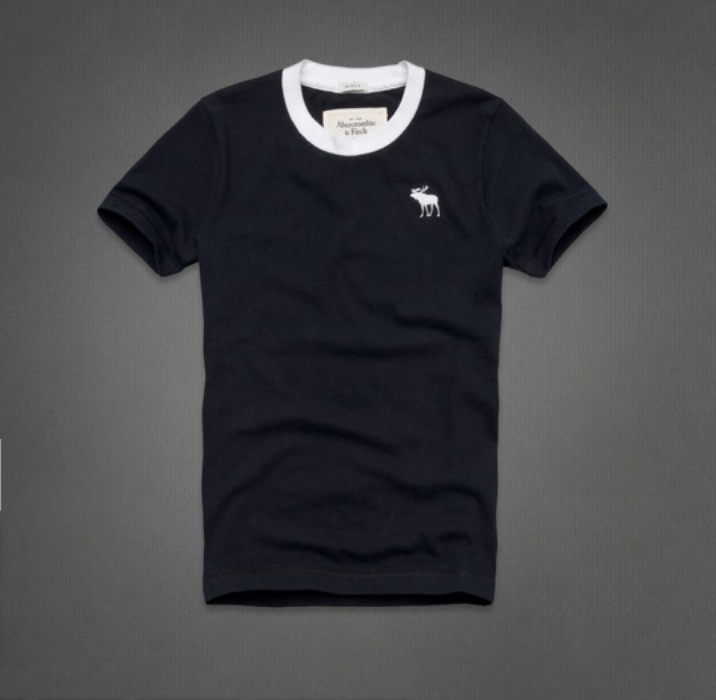 Abercrombie Fitch Hombres De Cuello Redondo Corto Remera AF5276